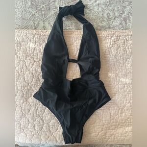 Adore me Brinlee contour sexy small black one piece swimsuit S